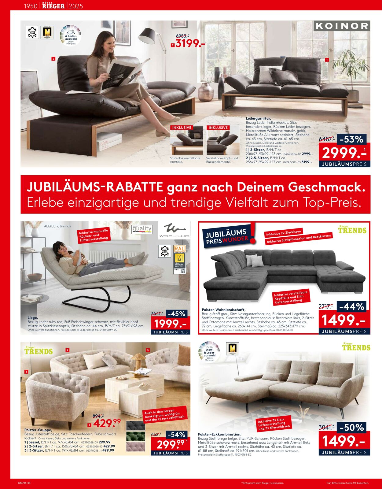 Prospekt Möbel Rieger 22.10.2025 - 05.11.2025