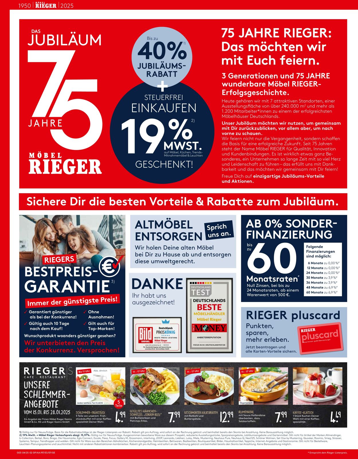 Prospekt Möbel Rieger 15.01.2025 - 29.01.2025