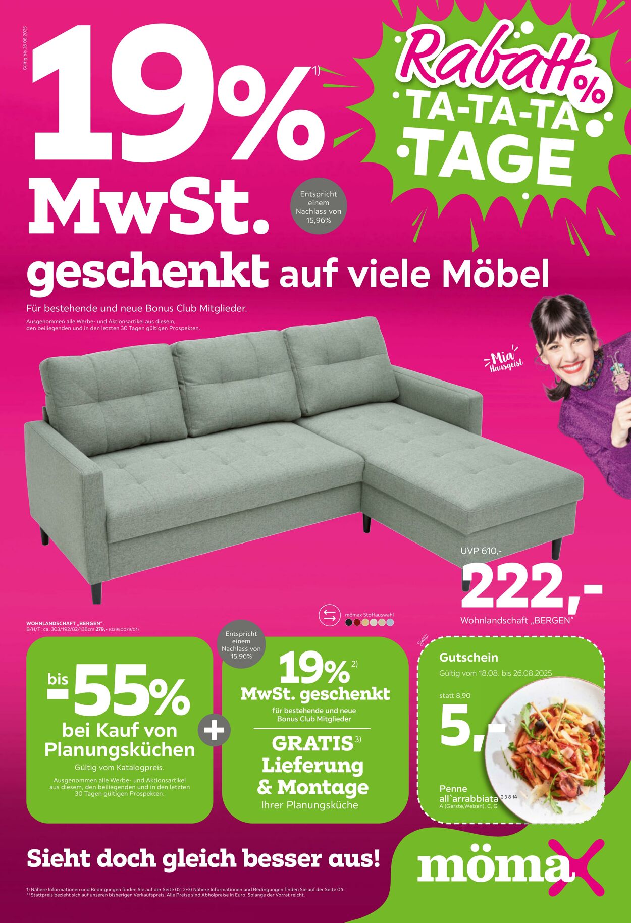 Prospekt Mömax 18.08.2025 - 26.08.2025