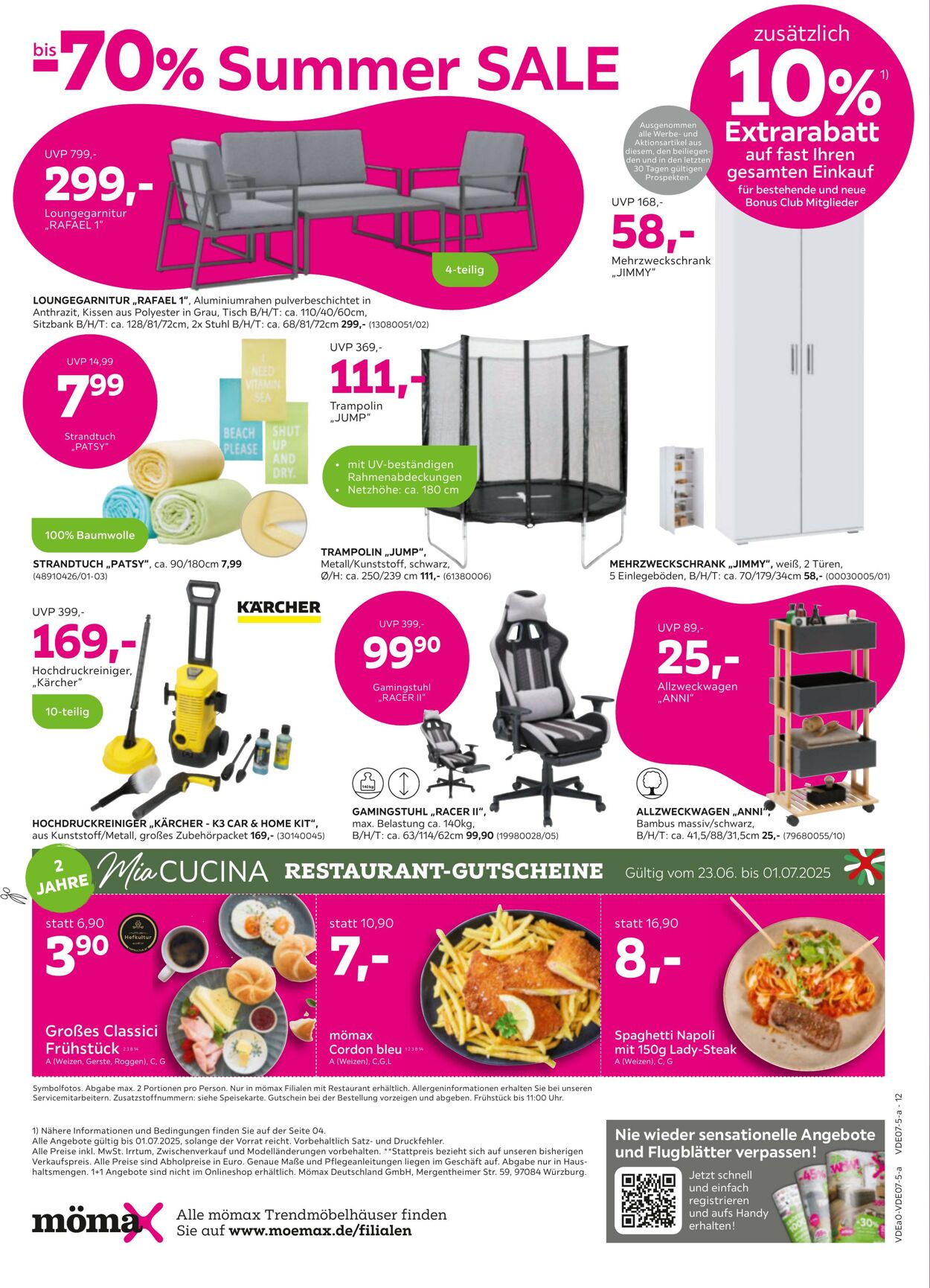 Prospekt Mömax 23.06.2025 - 01.07.2025