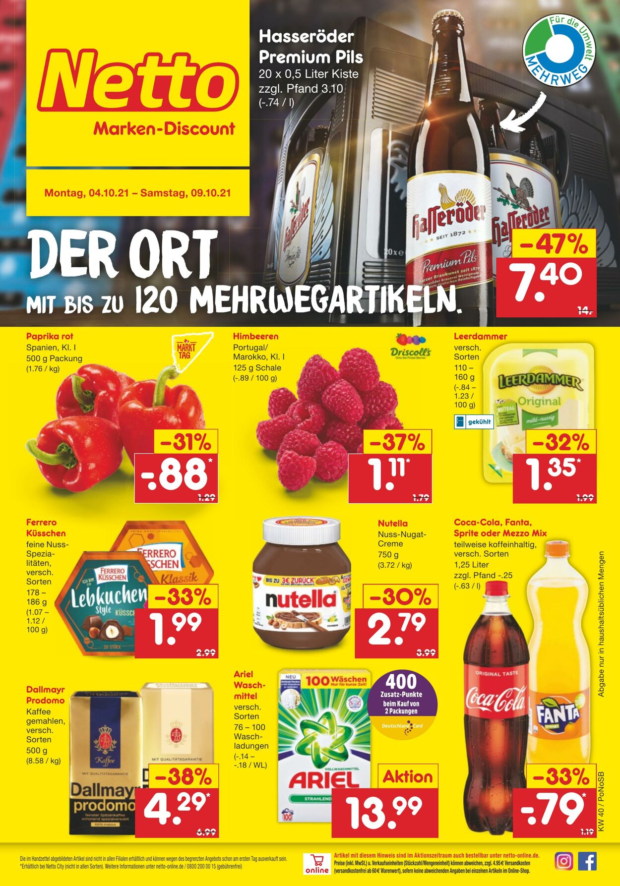 Netto-Marken-Discount Werbeprospekt - Gültig Von 04.10 Bis 09.10 ...