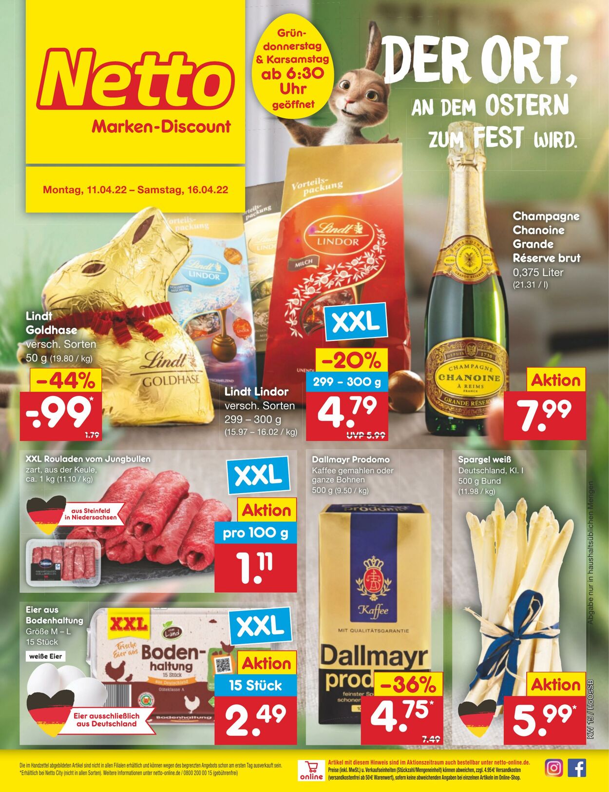 Aktueller Prospekt Netto-Marken-Discount - Ostern 2022 - Gültig Von 11. ...