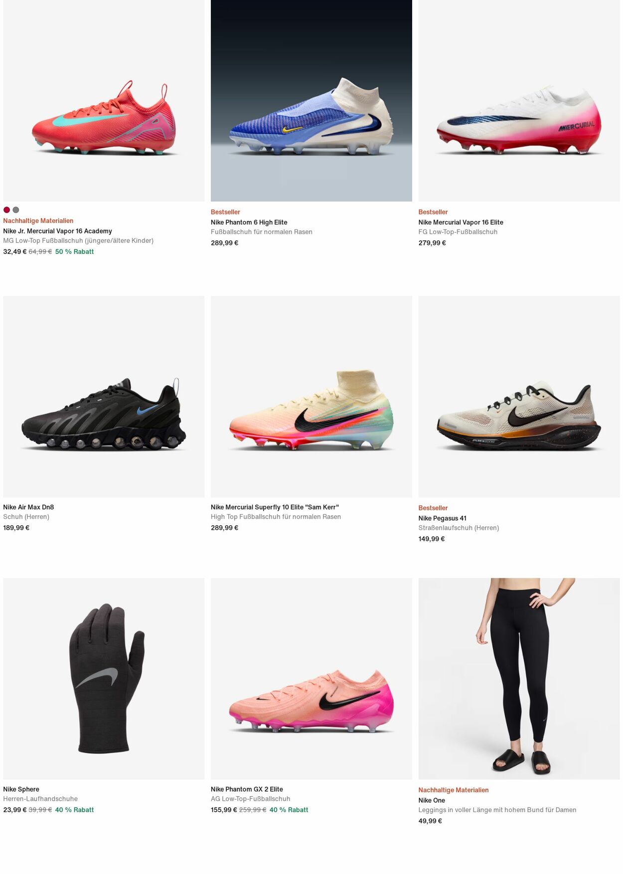Prospekt Nike 20.10.2025 - 29.10.2025