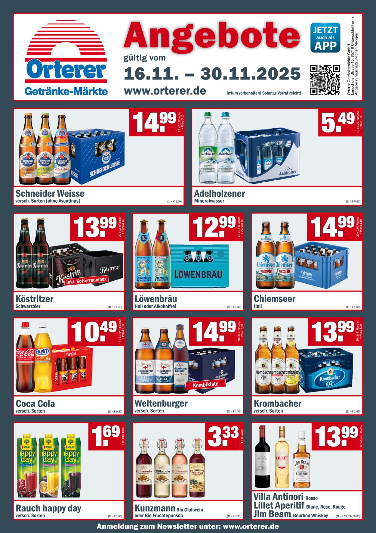 Prospekt Orterer Getränkemärkte 16.11.2025 - 30.11.2025