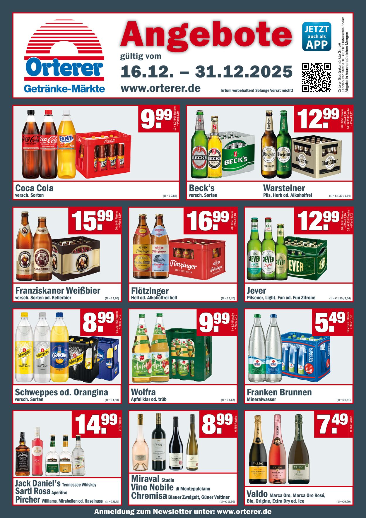 Prospekt Orterer Getränkemärkte 16.12.2025 - 31.12.2025