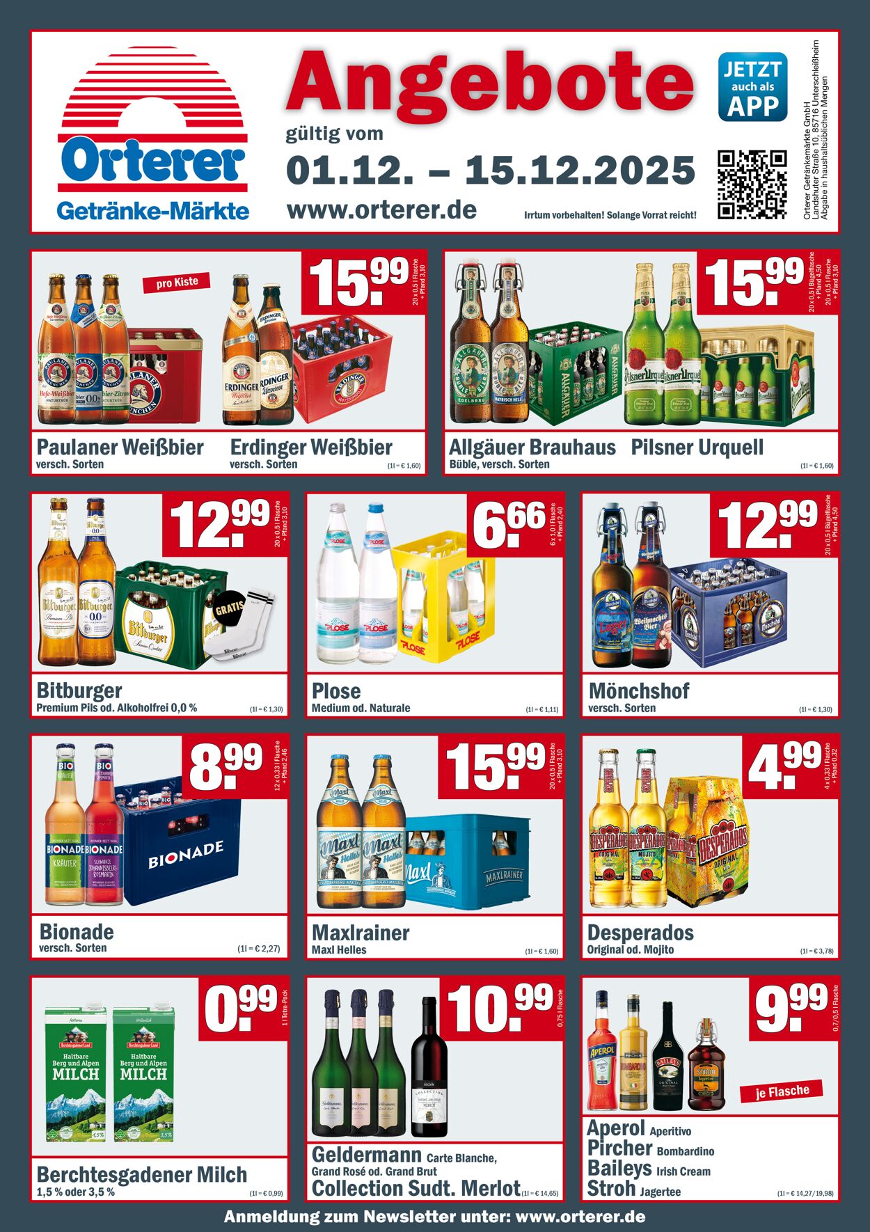 Prospekt Orterer Getränkemärkte 01.12.2025 - 16.12.2025
