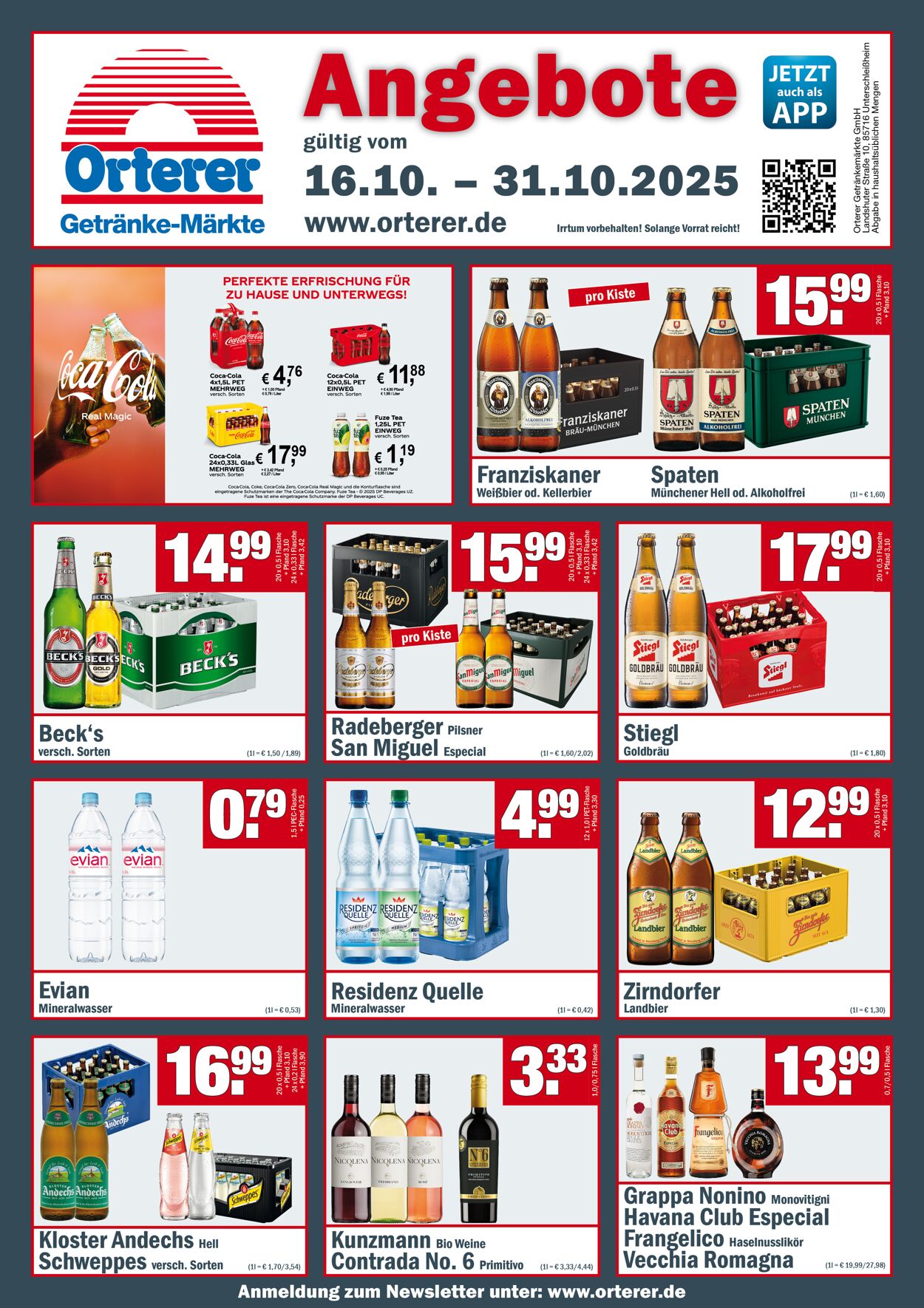 Prospekt Orterer Getränkemärkte 16.10.2025 - 31.10.2025