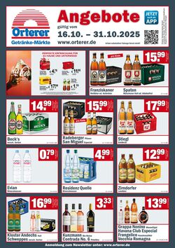 Prospekt Orterer Getränkemärkte 16.10.2025 - 31.10.2025