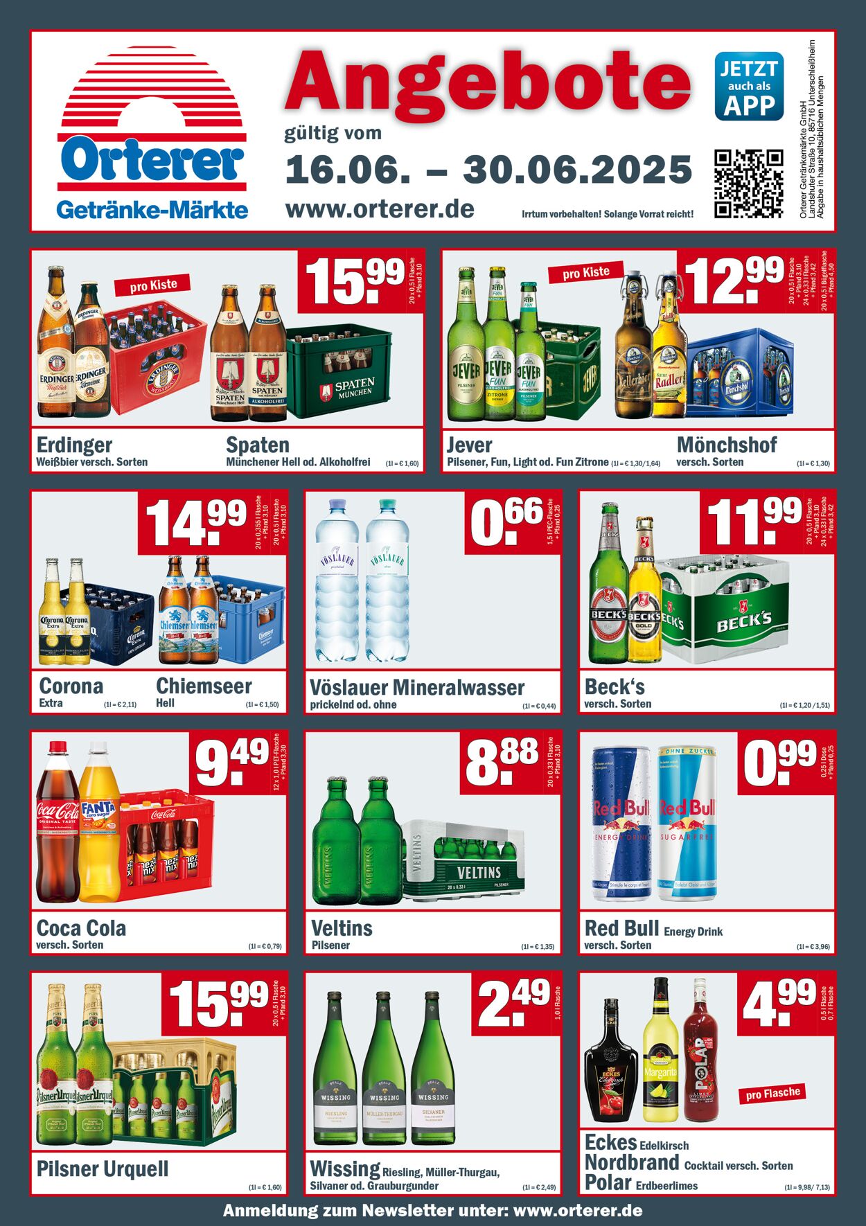 Prospekt Orterer Getränkemärkte 16.06.2025 - 30.06.2025