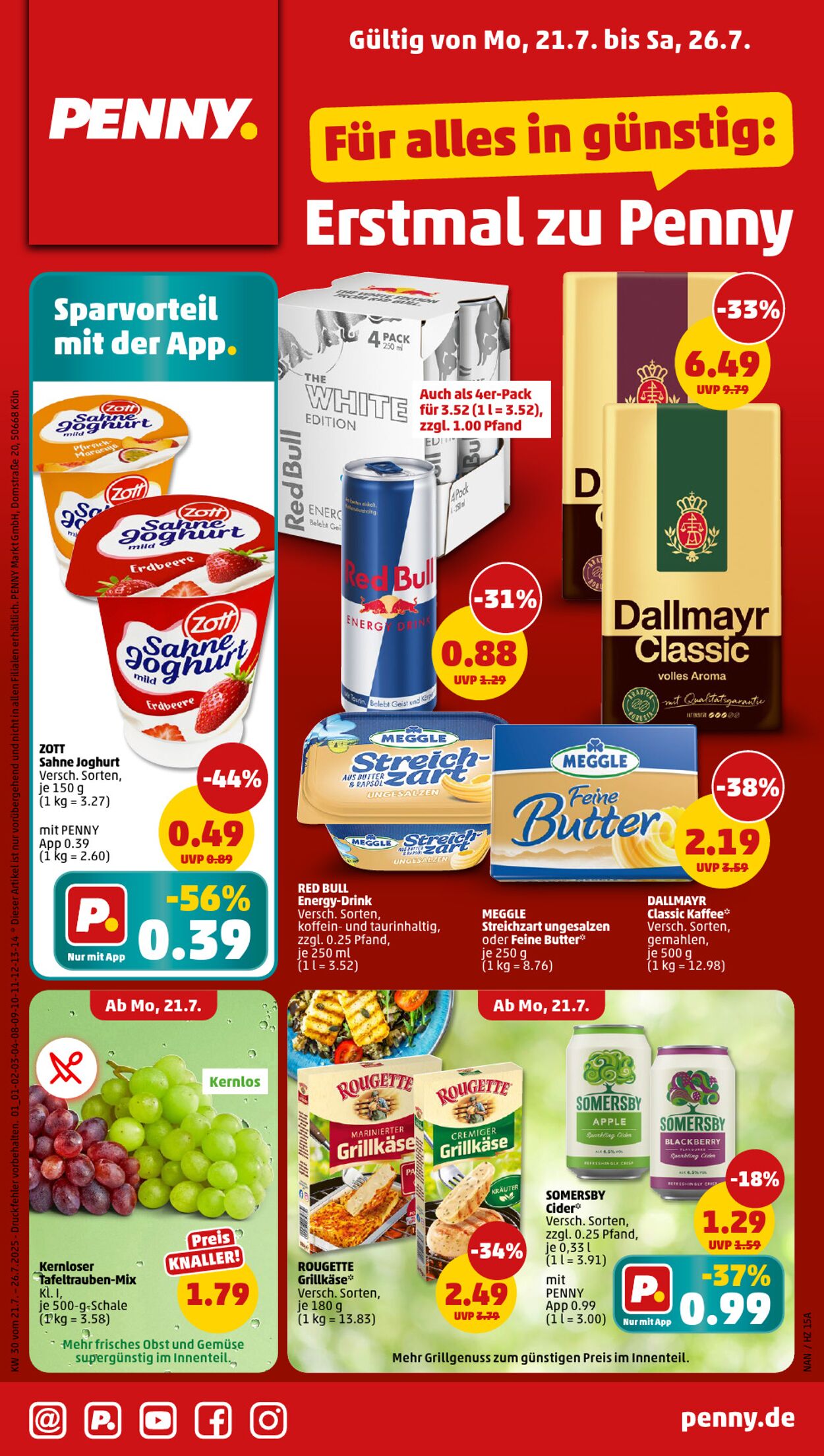 Prospekt Penny 21.07.2025 - 26.07.2025