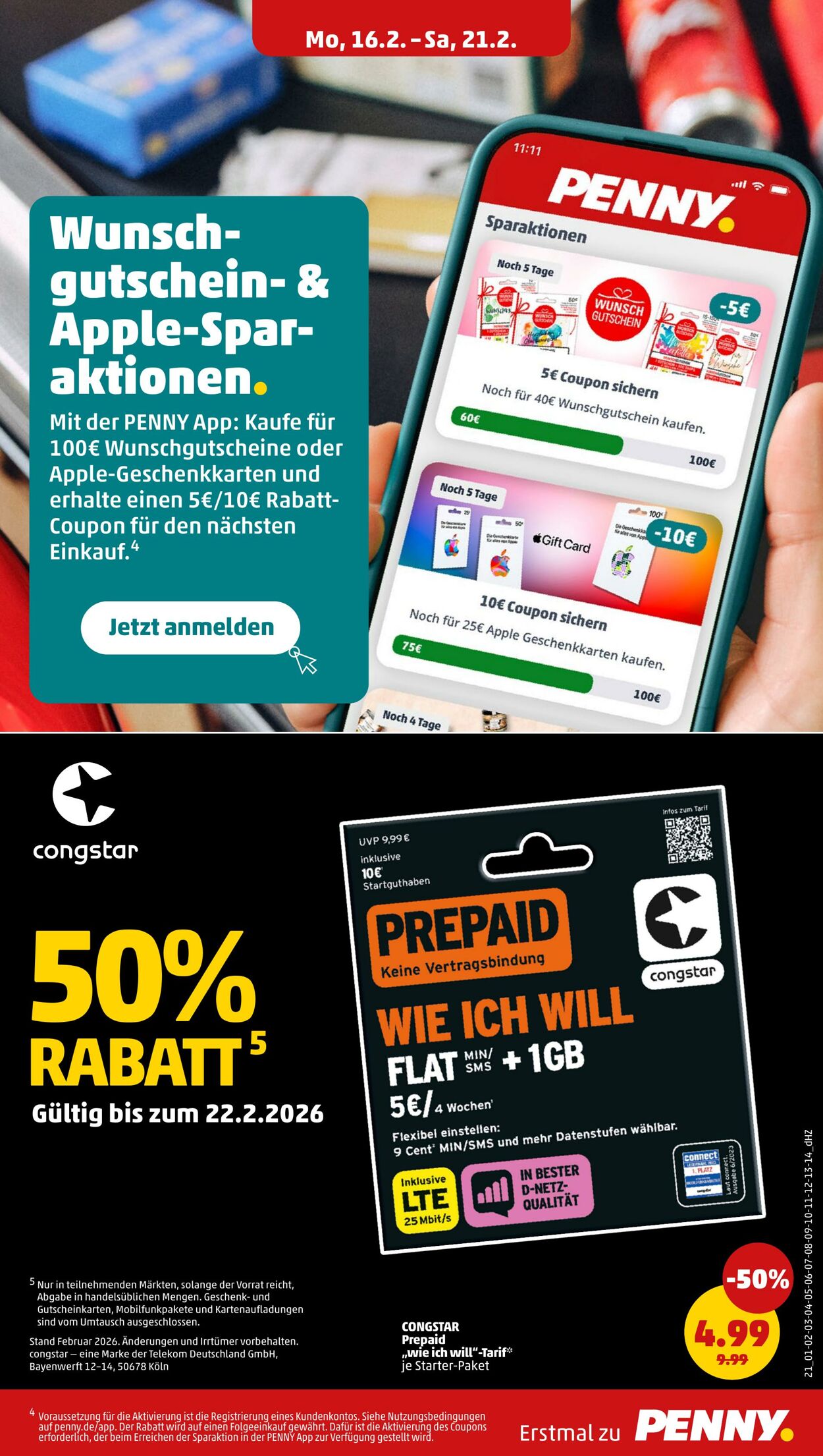 Prospekt Penny 16.02.2026 - 21.02.2026
