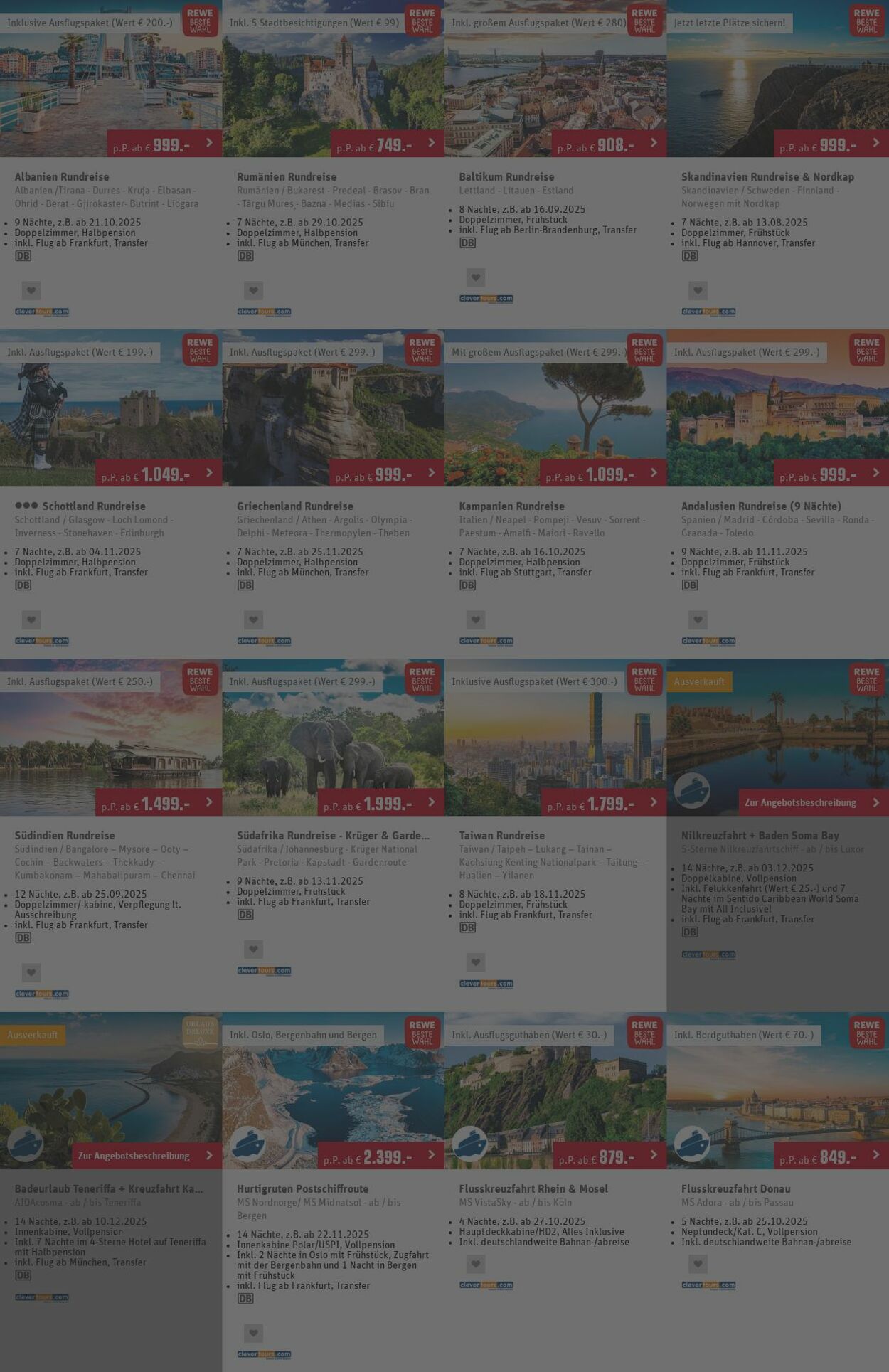 Prospekt REWE Reisen 30.06.2025 - 09.07.2025