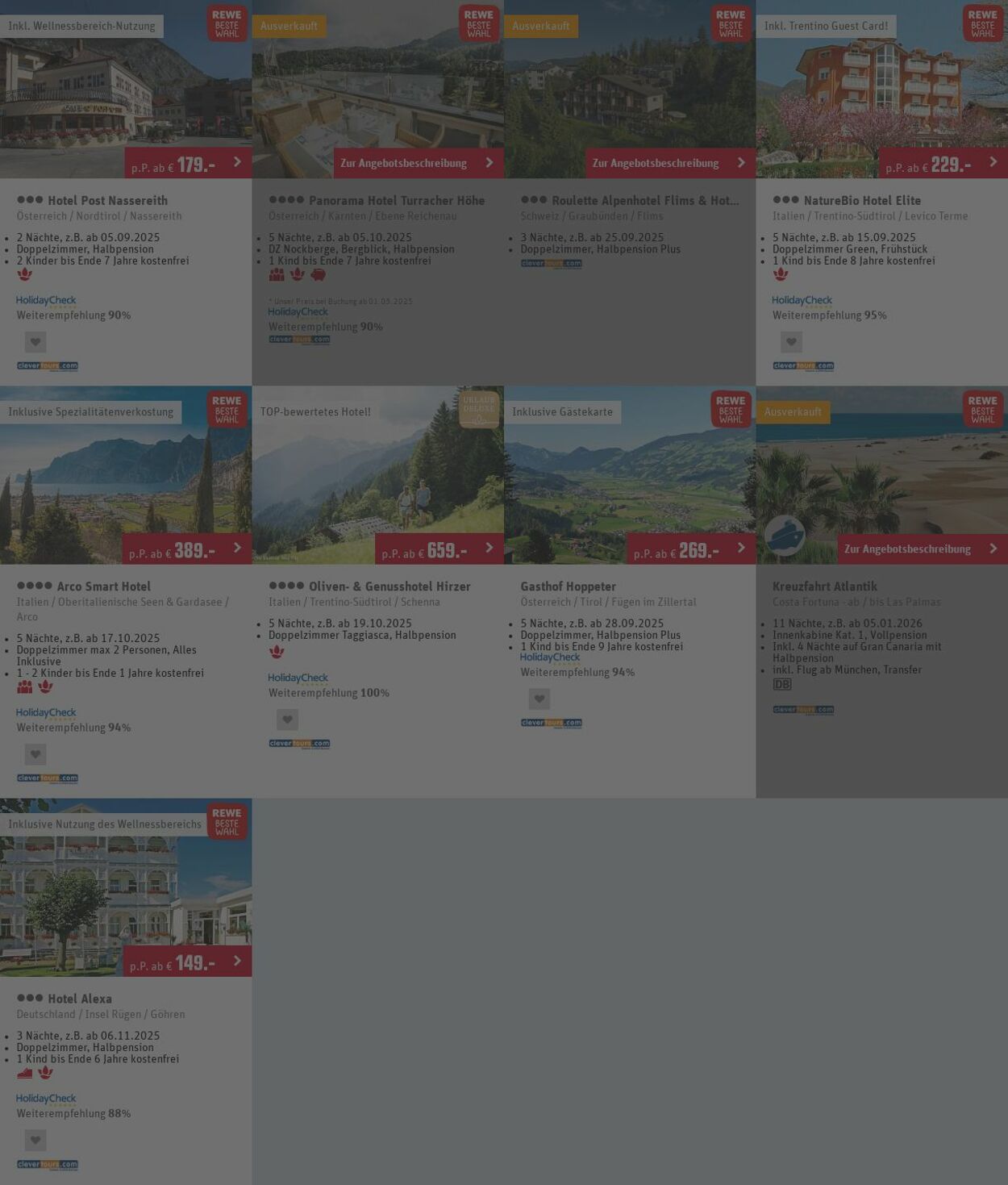 Prospekt REWE Reisen 30.06.2025 - 09.07.2025