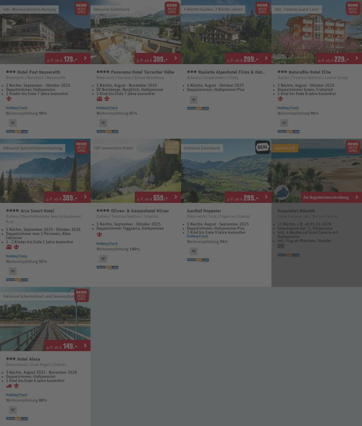 Prospekt REWE Reisen 18.08.2025 - 27.08.2025