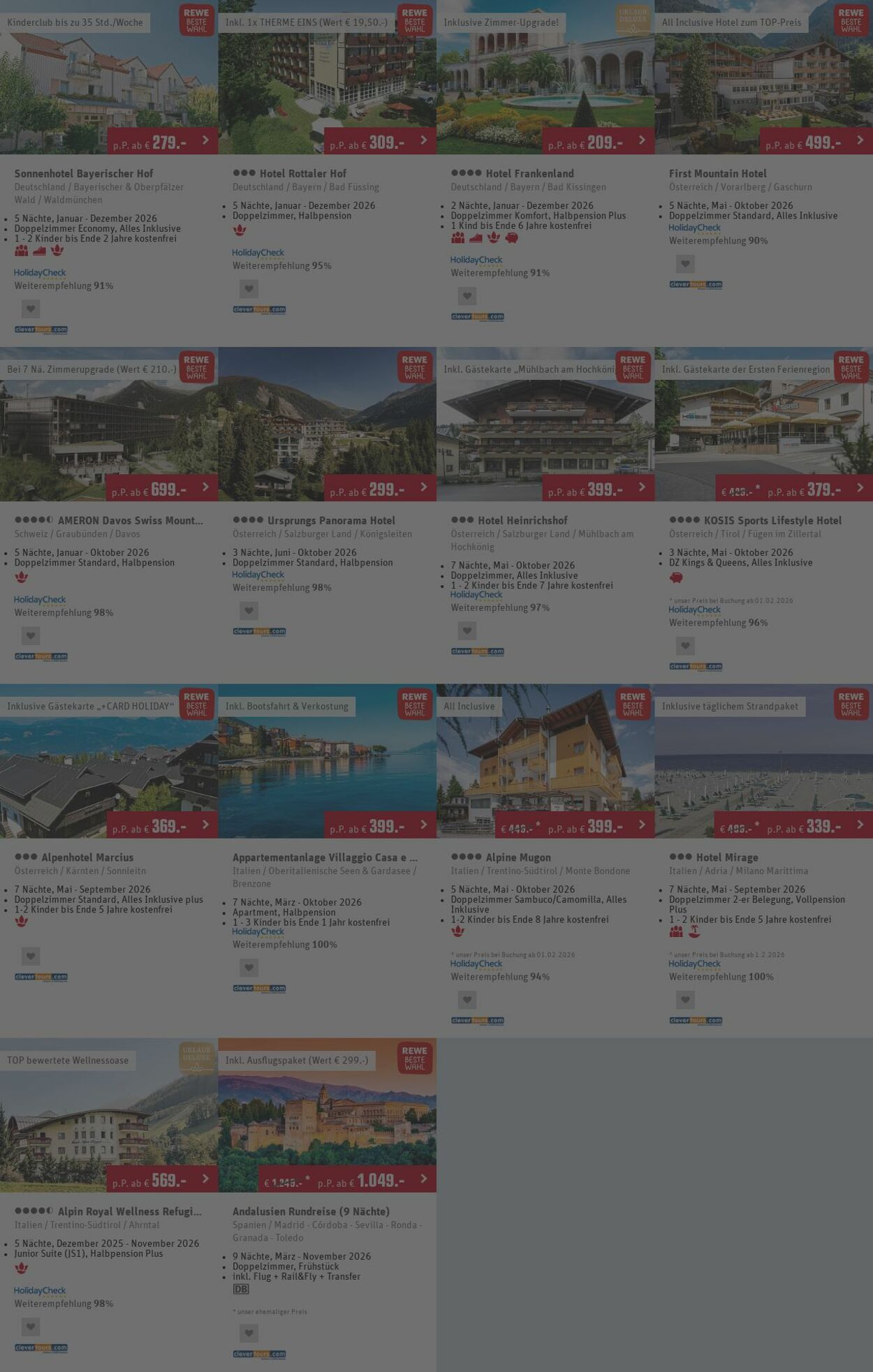 Prospekt REWE Reisen 22.12.2025 - 31.12.2025
