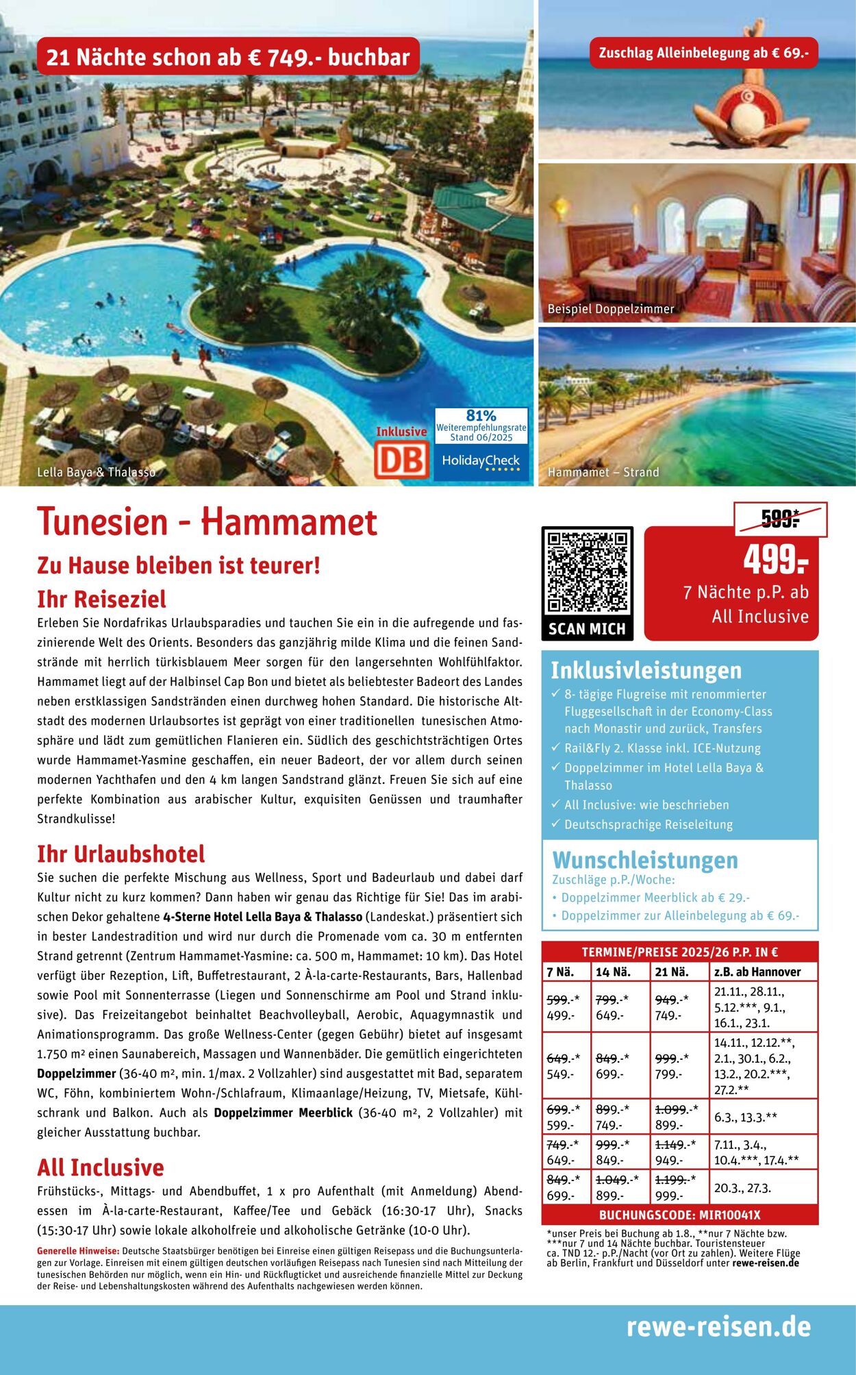 Prospekt REWE Reisen 01.07.2025 - 15.07.2025