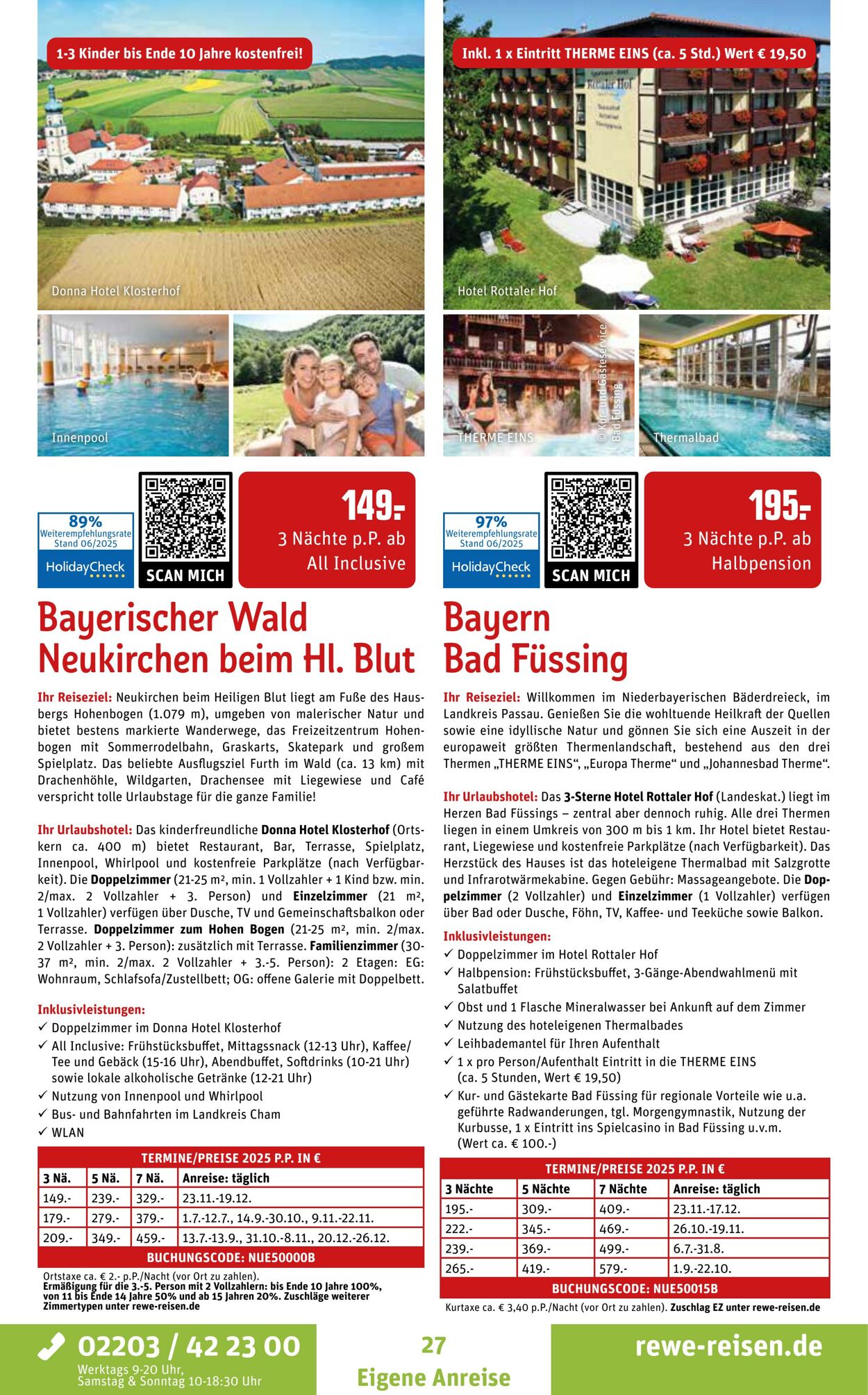 Prospekt REWE Reisen 01.07.2025 - 15.07.2025