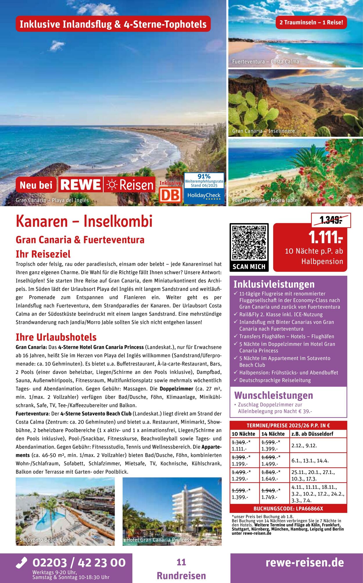 Prospekt REWE Reisen 01.07.2025 - 15.07.2025