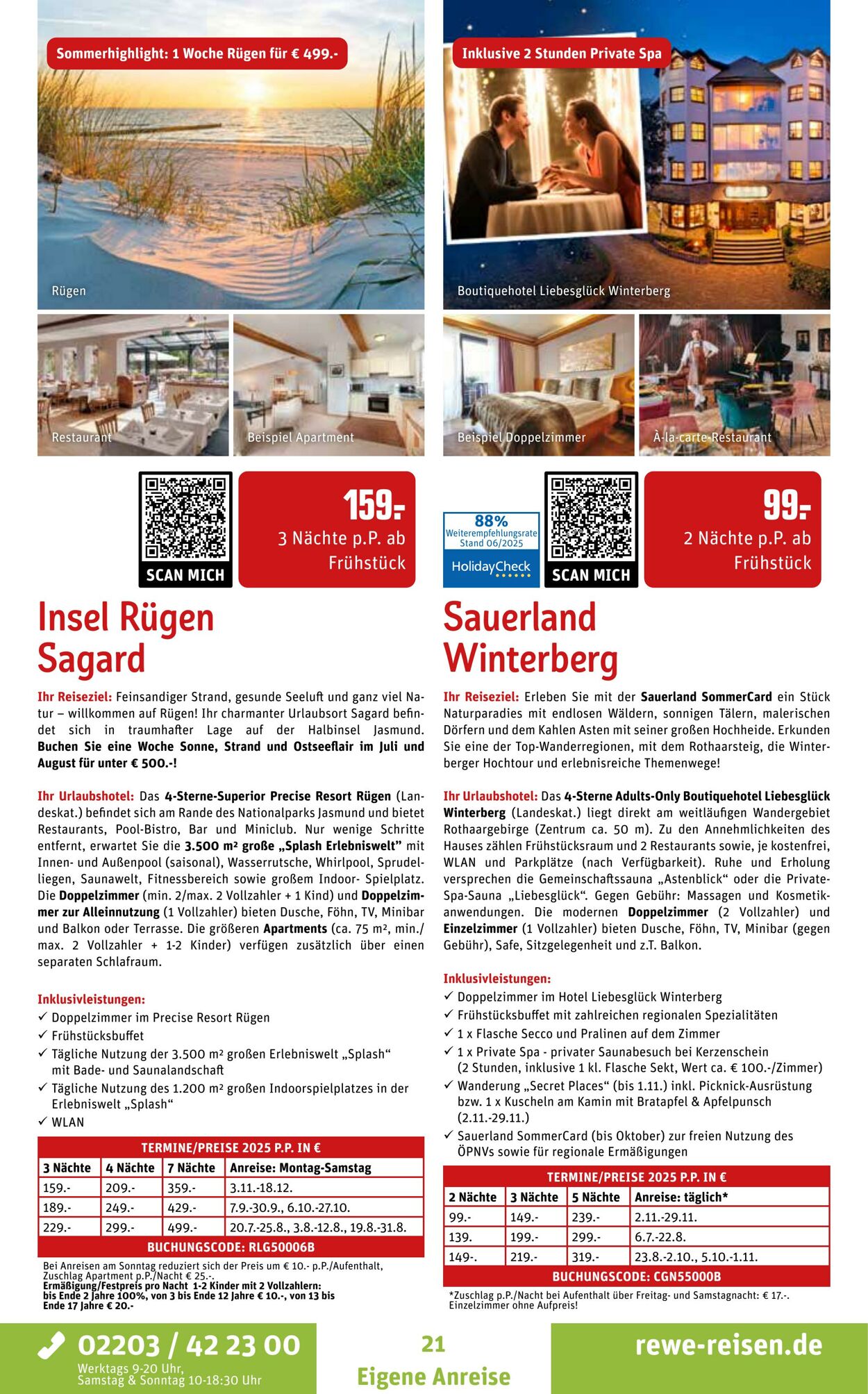 Prospekt REWE Reisen 01.07.2025 - 15.07.2025
