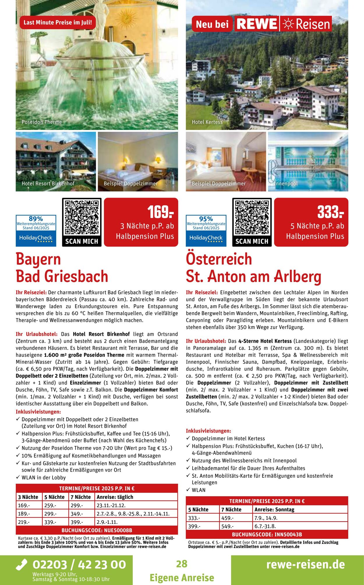 Prospekt REWE Reisen 01.07.2025 - 15.07.2025