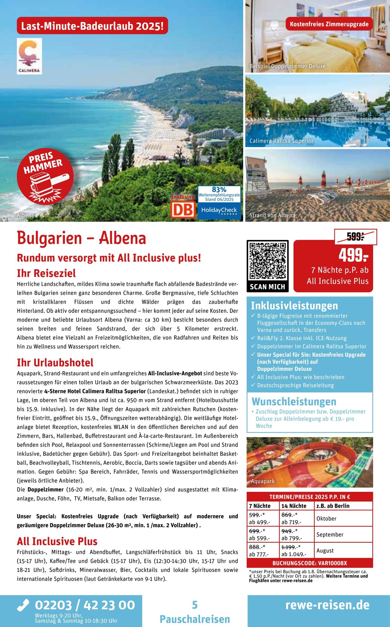 Prospekt REWE Reisen 01.07.2025 - 15.07.2025