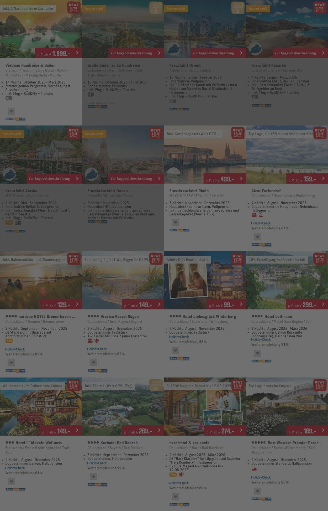 Prospekt REWE Reisen 18.08.2025 - 27.08.2025