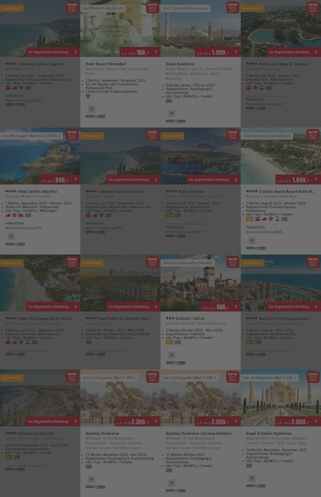 Prospekt REWE Reisen 18.08.2025 - 27.08.2025