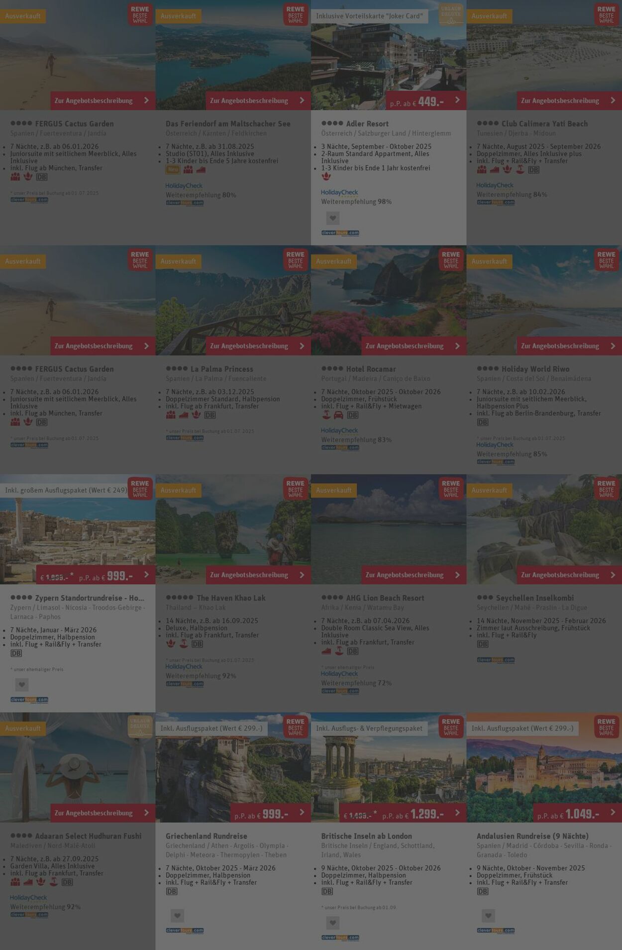 Prospekt REWE Reisen 18.08.2025 - 27.08.2025