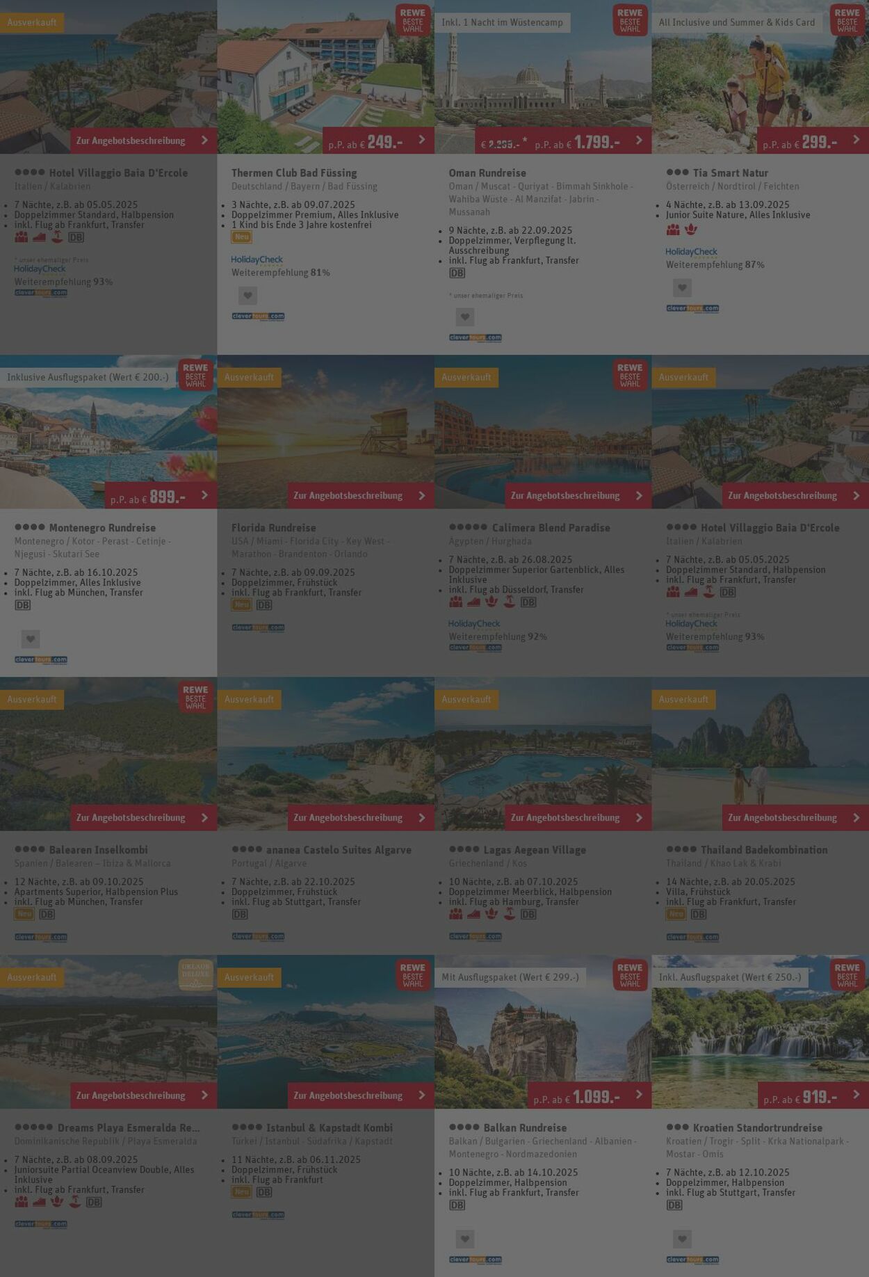 Prospekt REWE Reisen 30.06.2025 - 09.07.2025