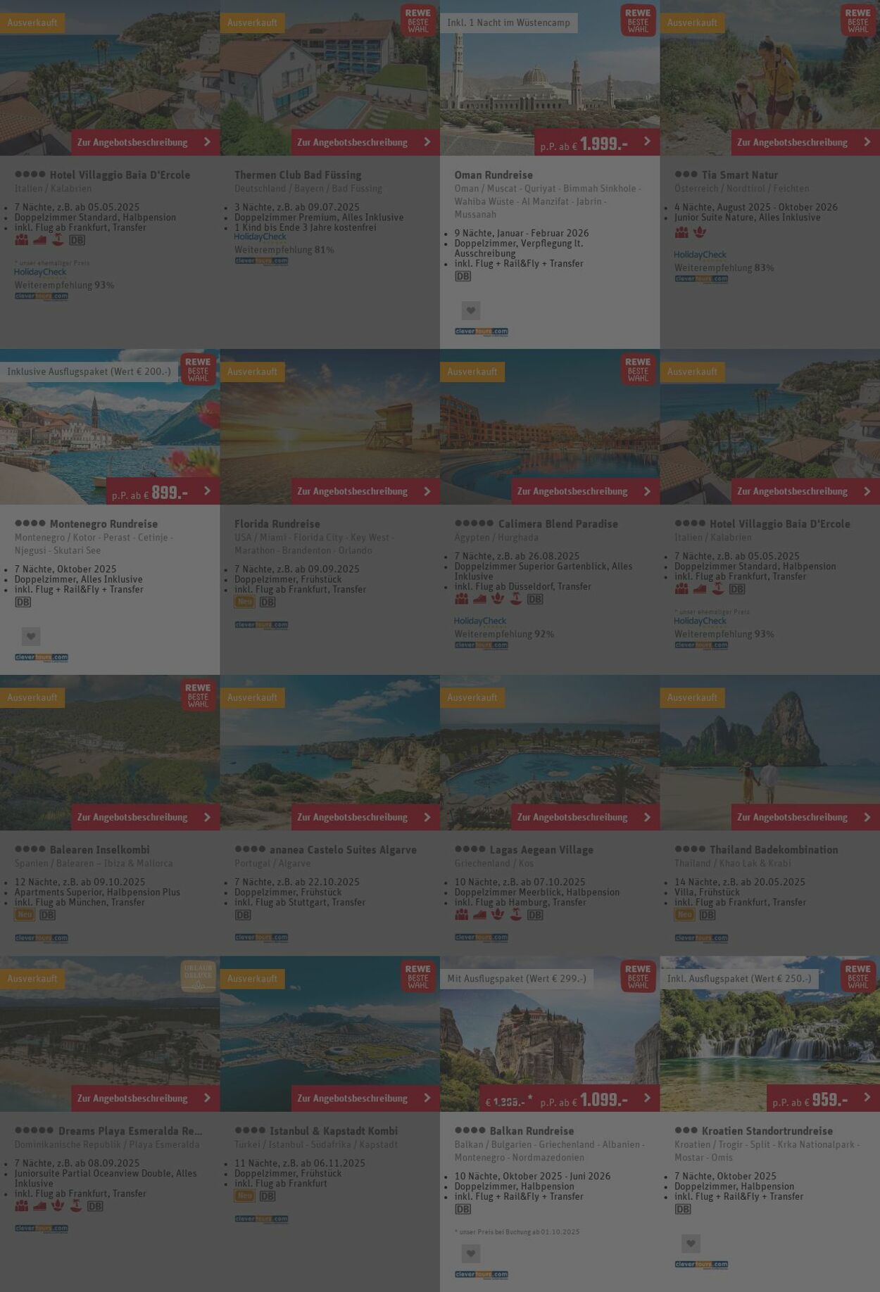Prospekt REWE Reisen 18.08.2025 - 27.08.2025