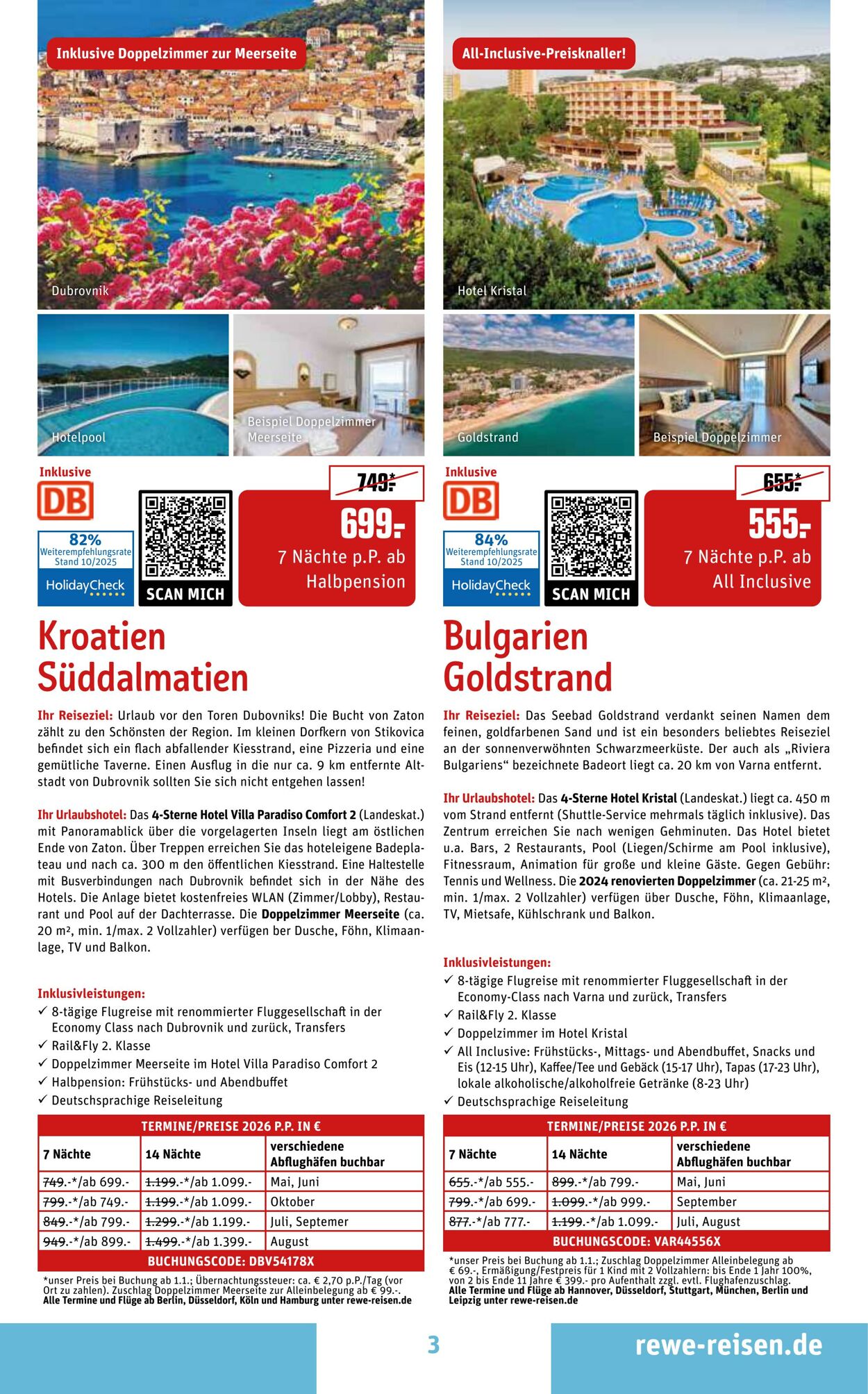 Prospekt REWE Reisen 27.10.2025 - 03.11.2025