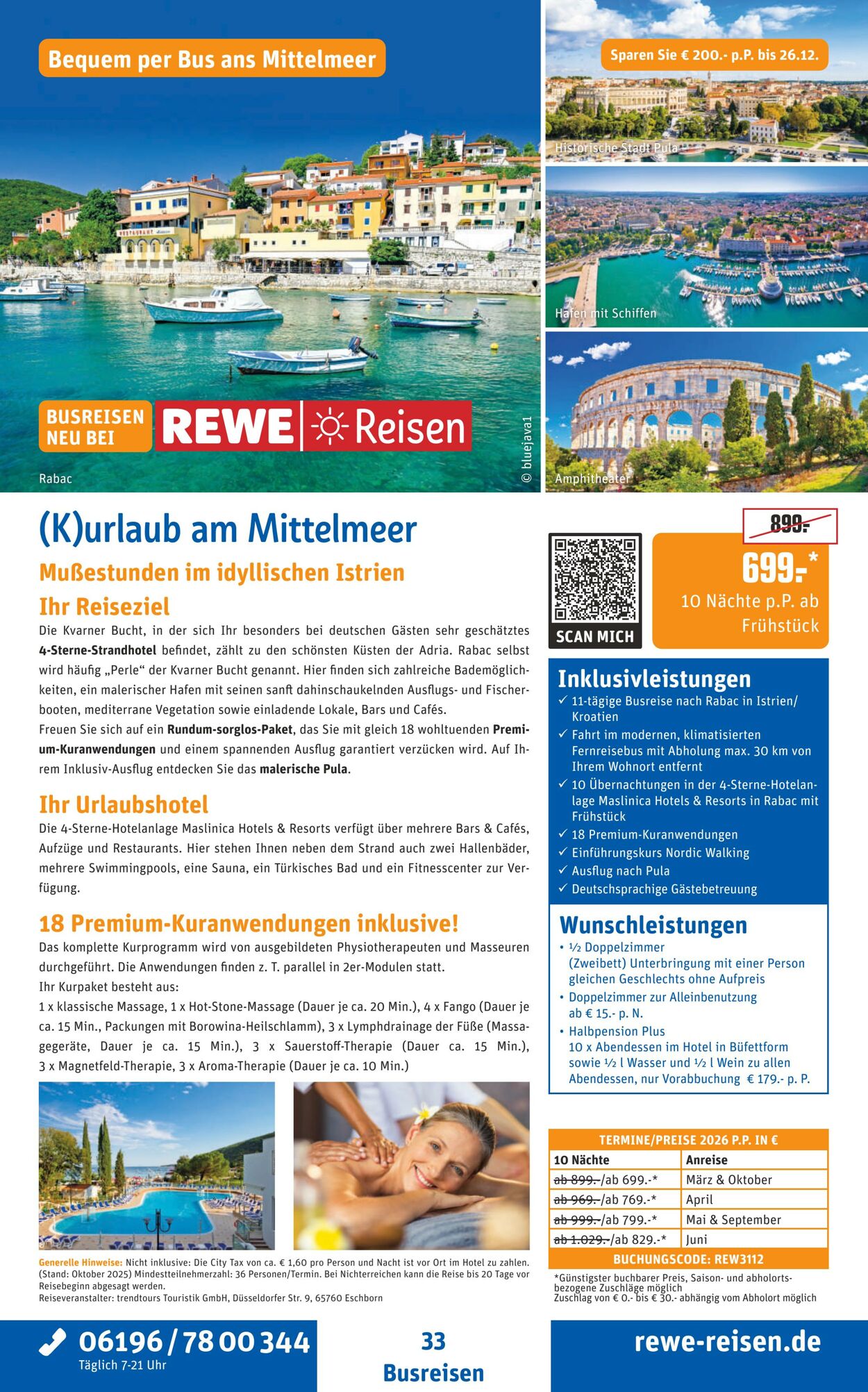 Prospekt REWE Reisen 27.10.2025 - 03.11.2025