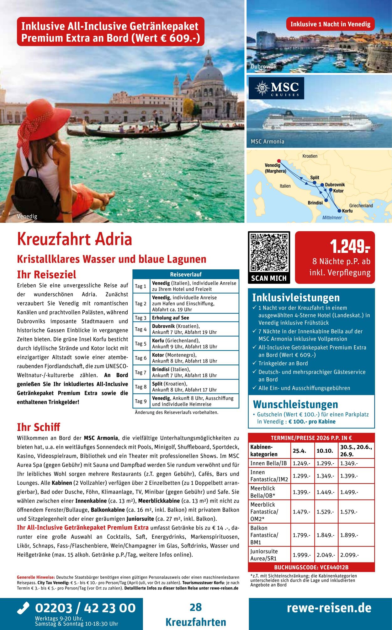 Prospekt REWE Reisen 27.10.2025 - 03.11.2025
