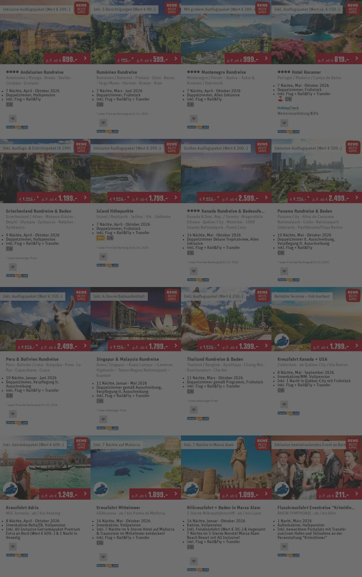 Prospekt REWE Reisen 20.10.2025 - 29.10.2025
