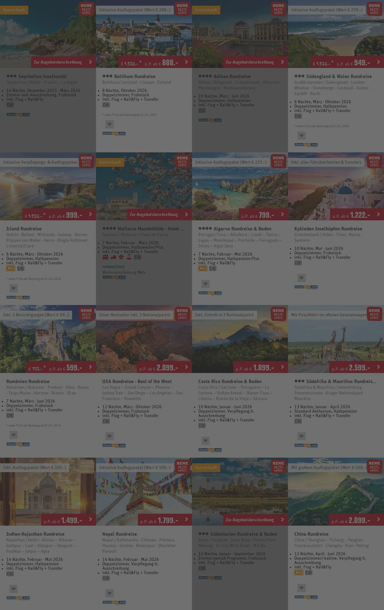 Prospekt REWE Reisen 27.10.2025 - 05.11.2025