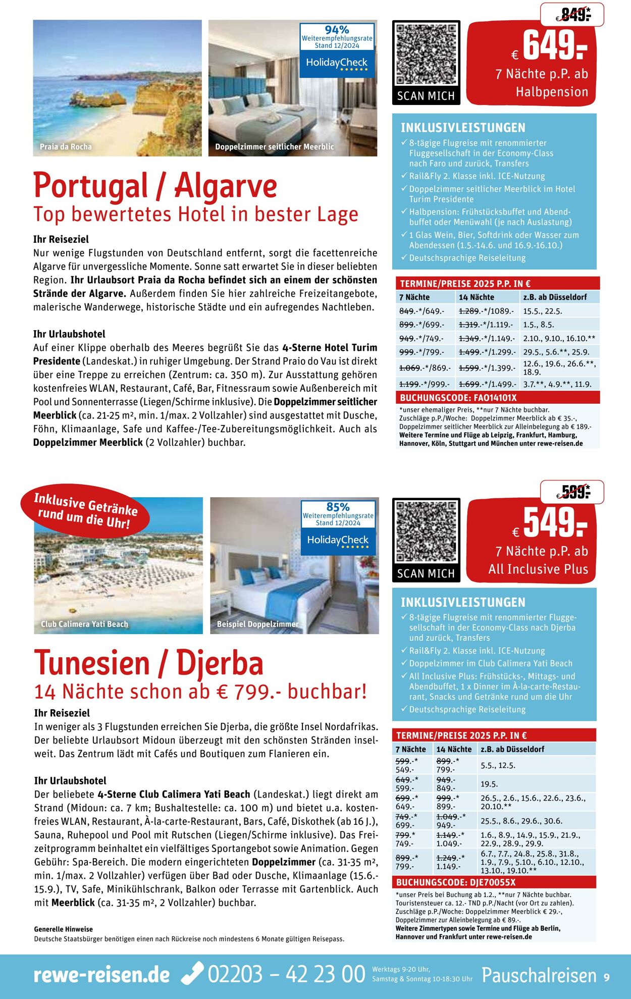 Prospekt REWE Reisen 24.12.2024 - 31.01.2025