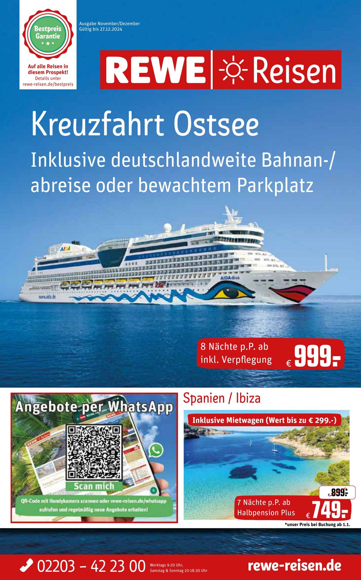 Prospekt REWE Reisen 31.10.2024 - 31.12.2024