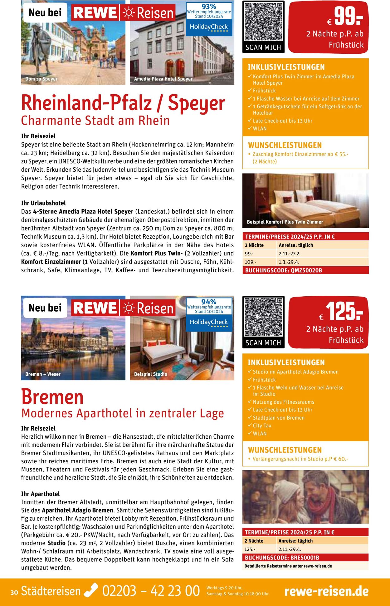 Prospekt REWE Reisen 31.10.2024 - 31.12.2024