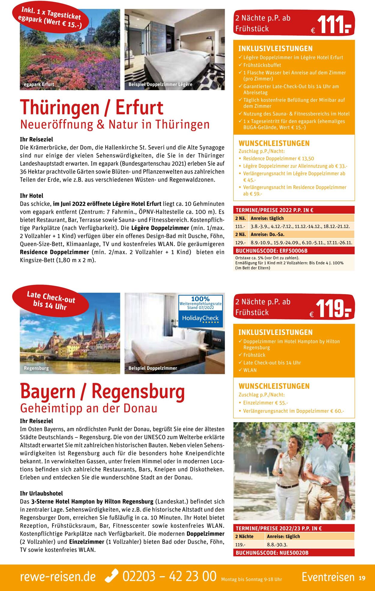 Prospekt REWE Reisen 29.07.2022 - 26.08.2022