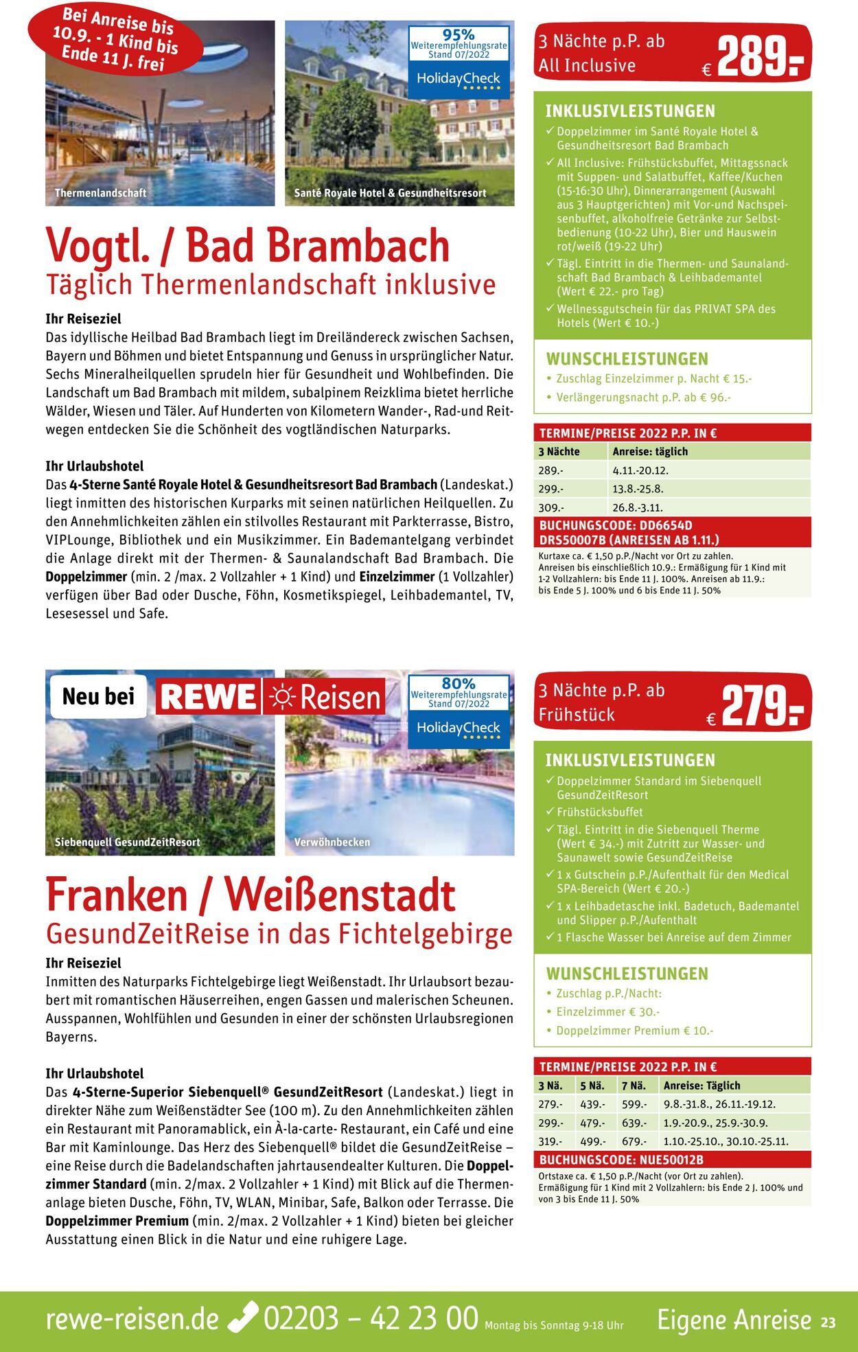 Prospekt REWE Reisen 29.07.2022 - 26.08.2022