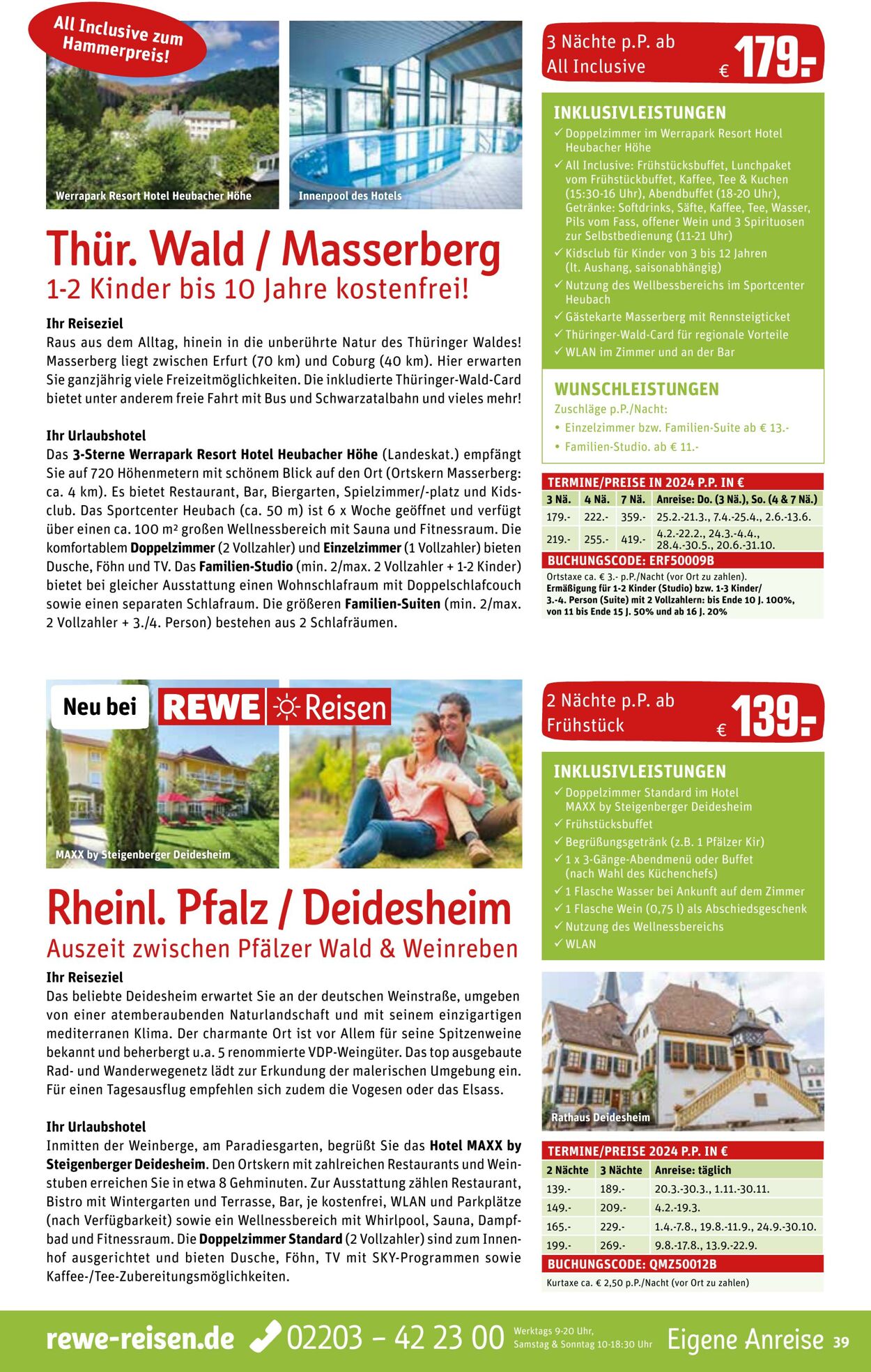 Prospekt REWE Reisen 29.01.2024 - 23.02.2024