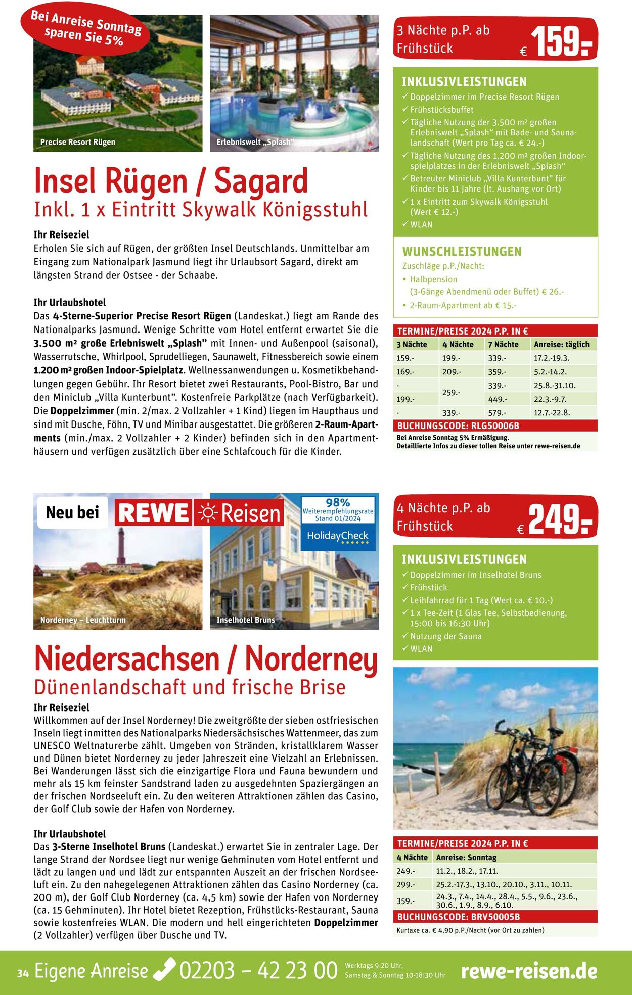 Prospekt REWE Reisen 29.01.2024 - 23.02.2024