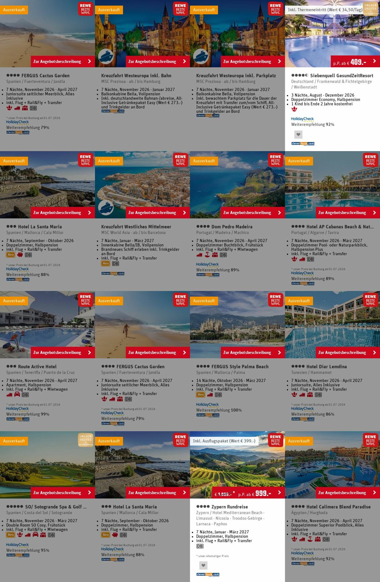 Prospekt Rewe - Angebote Prospekt Juni 2026 | REWE Reisen 27 Jul, 2026 - 5 Aug, 2026