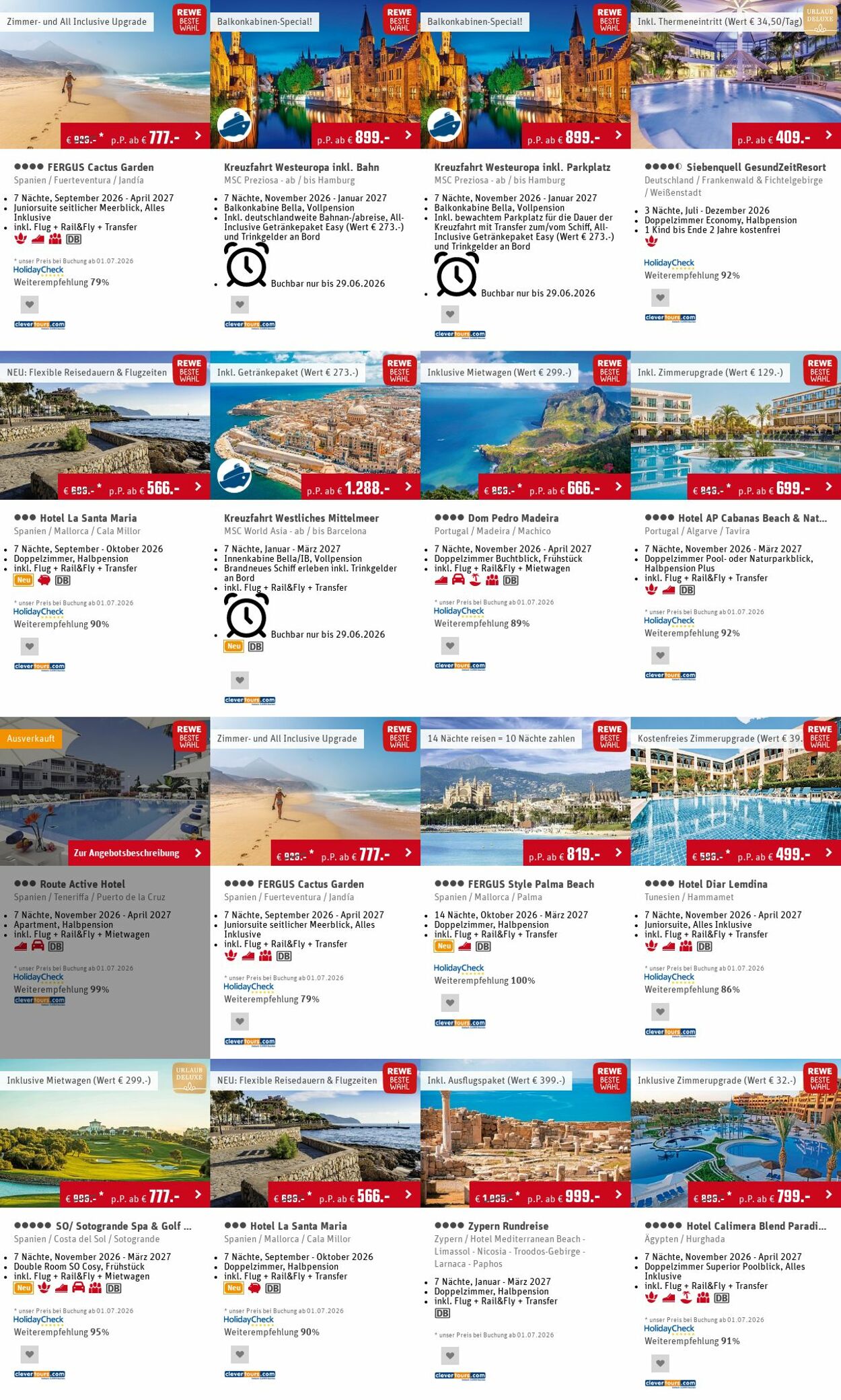 Prospekt Rewe - Angebote Prospekt Juni 2026 | REWE Reisen 22 Jun, 2026 - 1 Jul, 2026