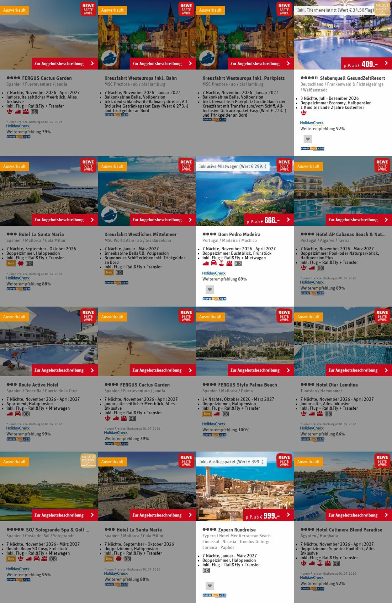 Prospekt Rewe - Angebote Prospekt Juni 2026 | REWE Reisen 6 Jul, 2026 - 15 Jul, 2026