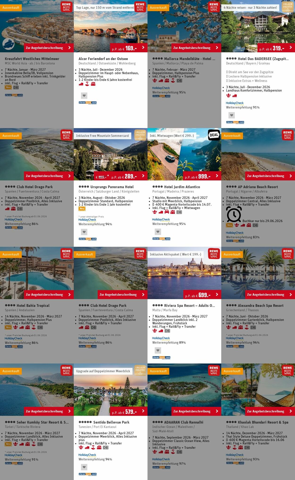 Prospekt Rewe - Angebote Prospekt Mai 2026 | REWE Reisen 13 Jul, 2026 - 22 Jul, 2026