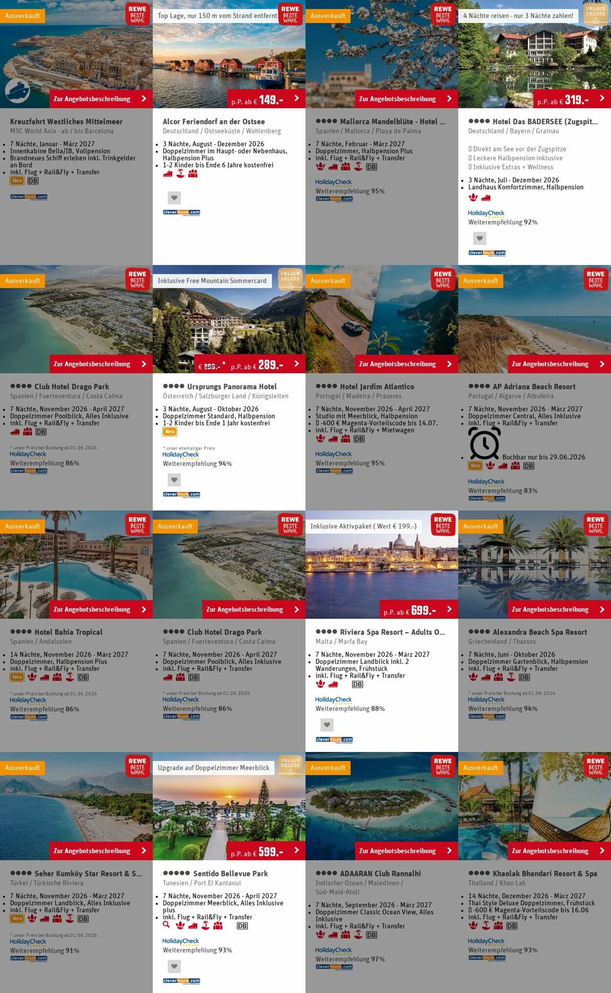Prospekt Rewe - Angebote Prospekt Mai 2026 | REWE Reisen 20 Jul, 2026 - 29 Jul, 2026