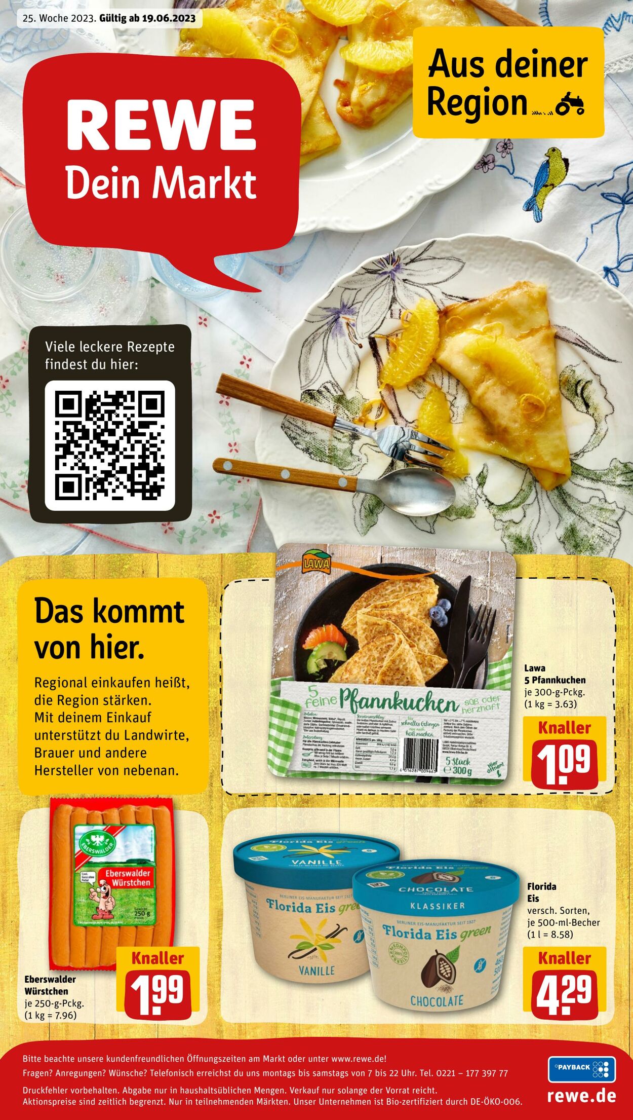 Prospekt Rewe 19.06.2023 - 24.06.2023