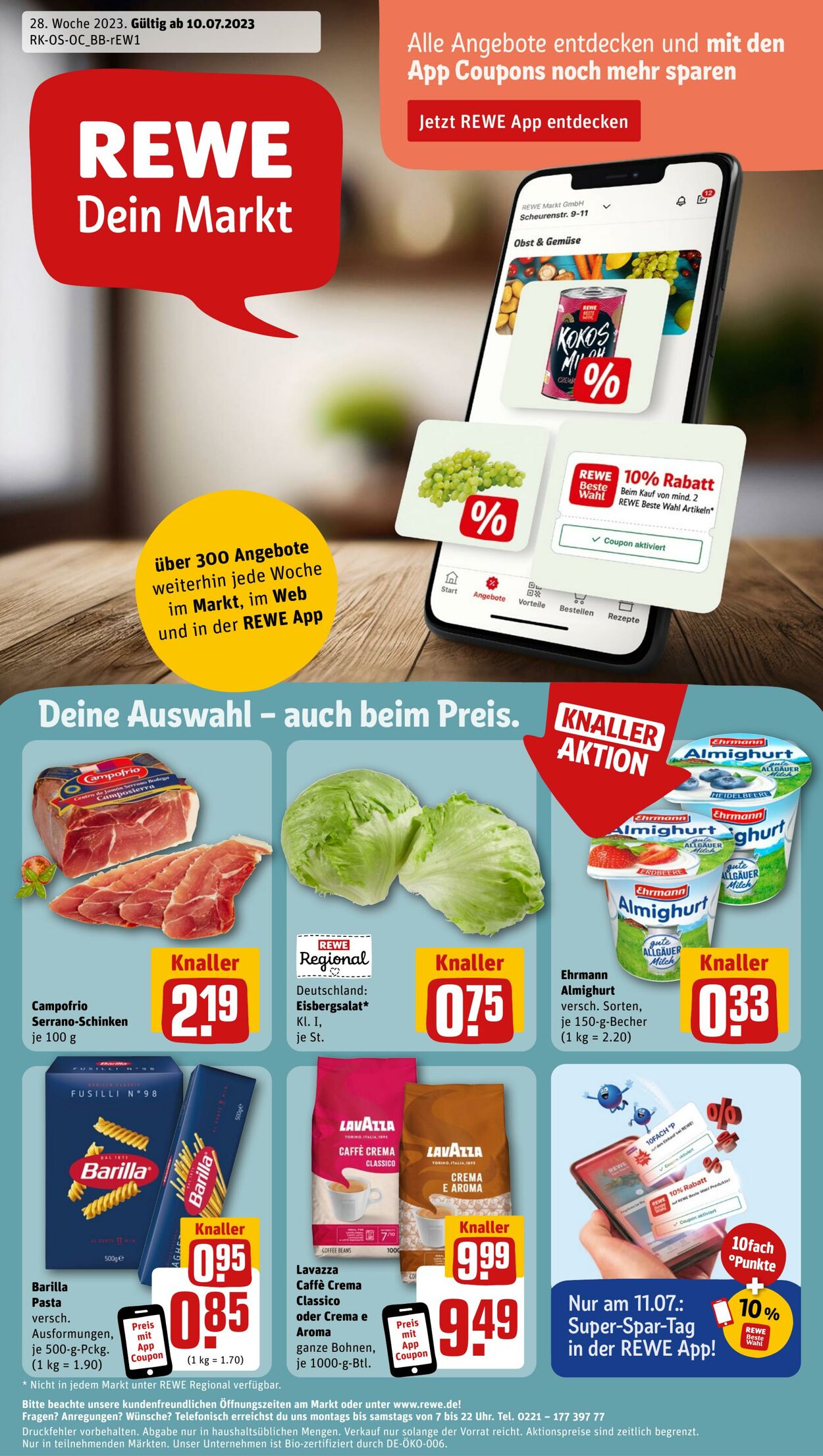 Prospekt Rewe 10.07.2023 - 15.07.2023