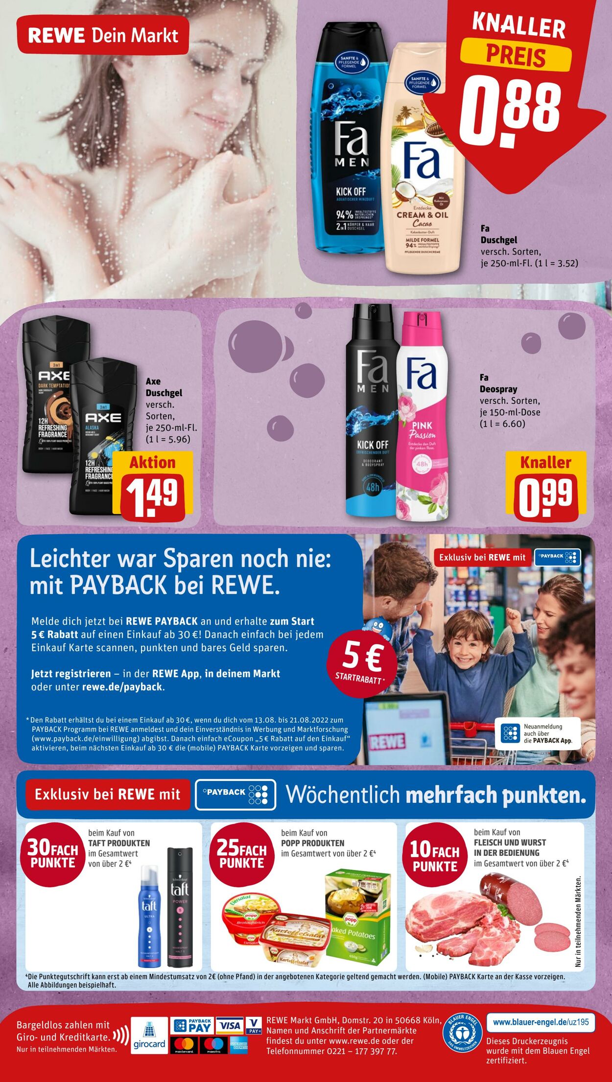 Prospekt Rewe 15.08.2022 - 20.08.2022